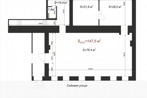 Помещение своб.назн., 147 м², 1/5 эт.