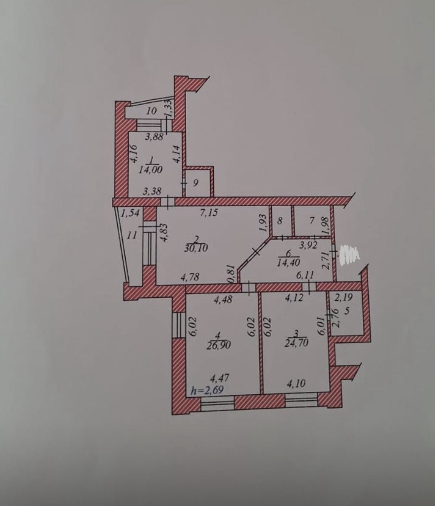 Квартира · 126 м² · 3 комн. — Чебоксары, Водопроводная улица, 11