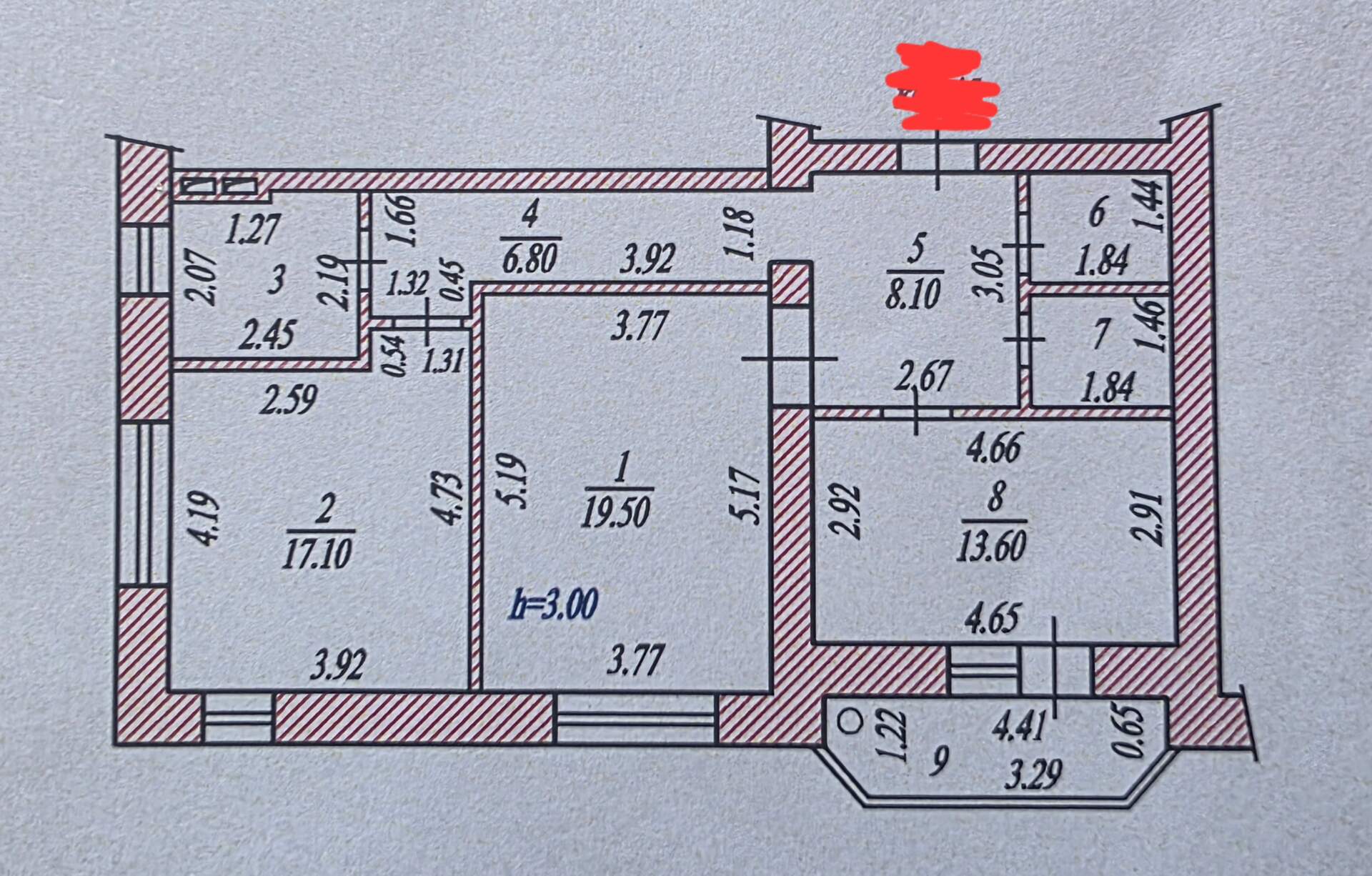 Квартира, 75.6 м², 2 комн.