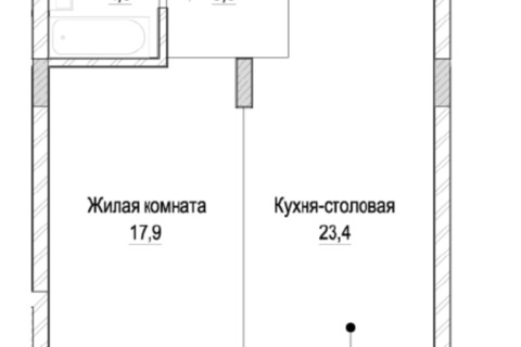 1-к квартира, 51,2 м², 2/11 эт.