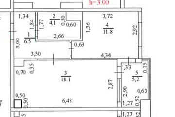 Апартаменты, 43,9 м², 1/6 эт.