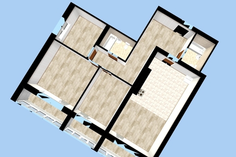 4-к квартира, 93,5 м², 6/25 эт.